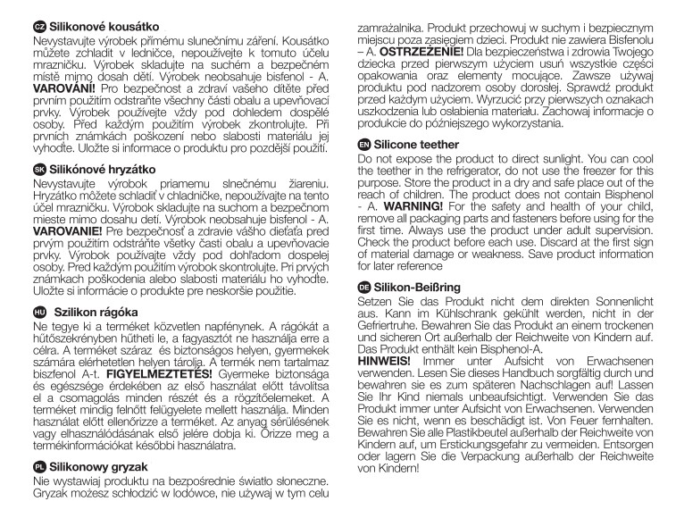 PETITE&amp;MARS Hryzačka silikónová Elefi 0m+