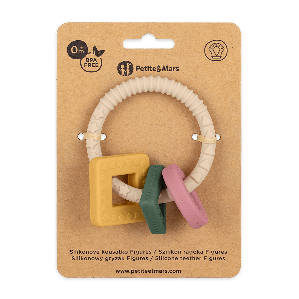 PETITE&amp;MARS Hryzačka silikónová Figures 0m+