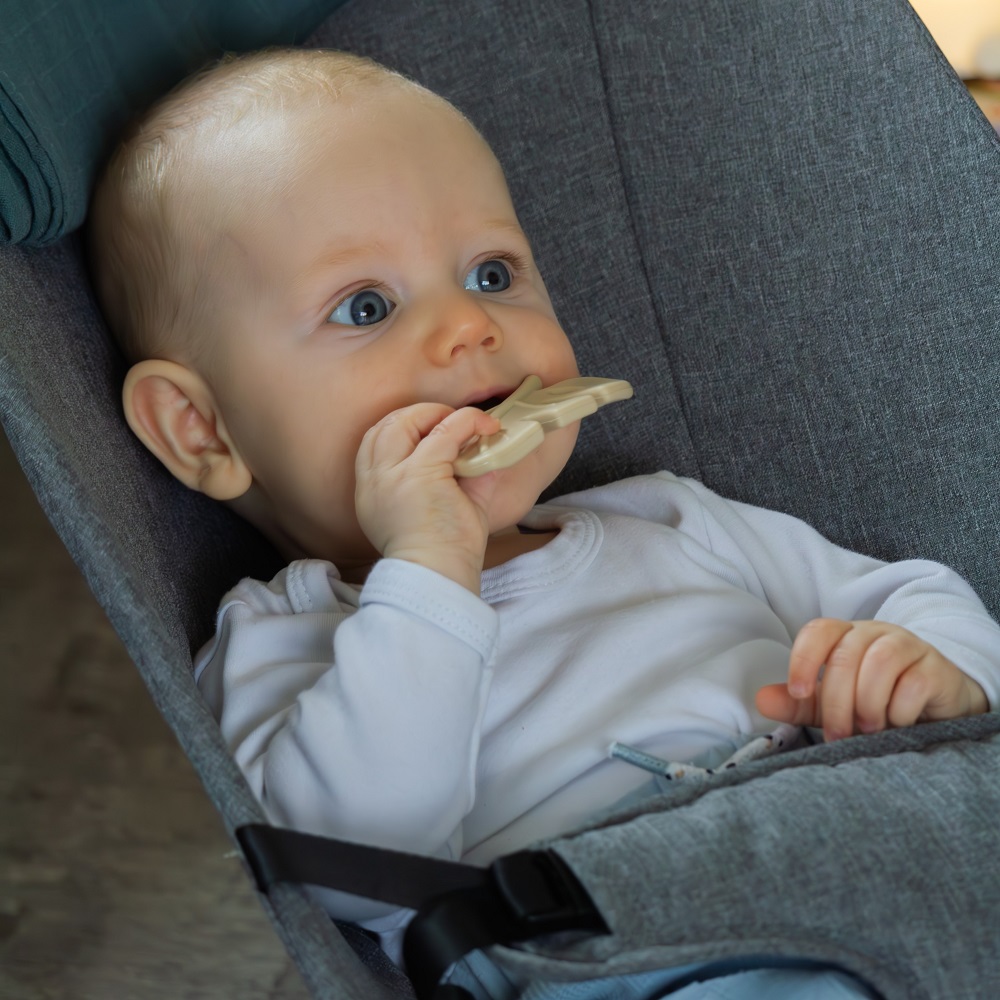 PETITE&amp;MARS Hryzačka silikónová TAKE&amp;MATCH Intense Ochre 0m+