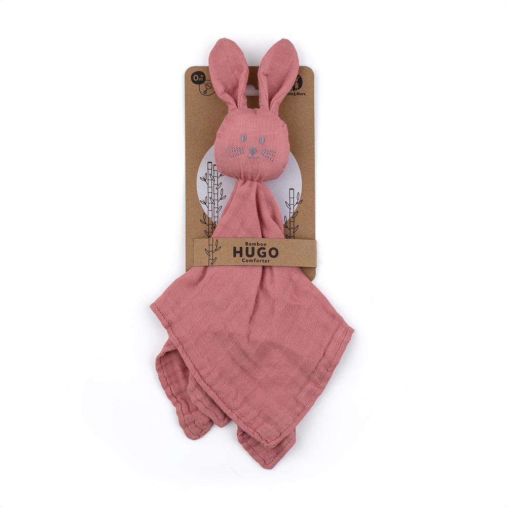 PETITE&amp;MARS Maznáčik bambusový mušelínový Hugo Dusty Rose 0m+