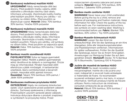 PETITE&amp;MARS Maznáčik bambusový mušelínový Hugo Misty Green 0m+