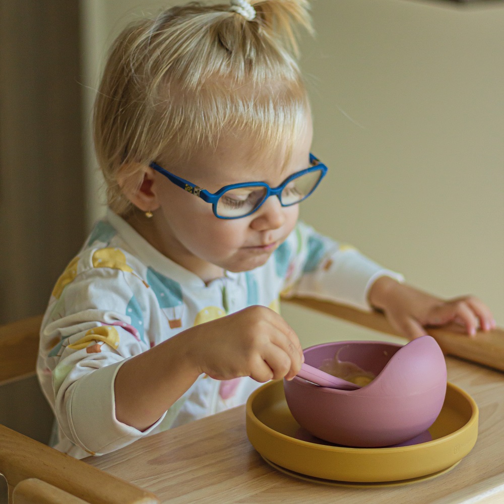 PETITE&amp;MARS Miska silikónová s prísavkou TAKE&amp;MATCH Dusty Rose 6m+