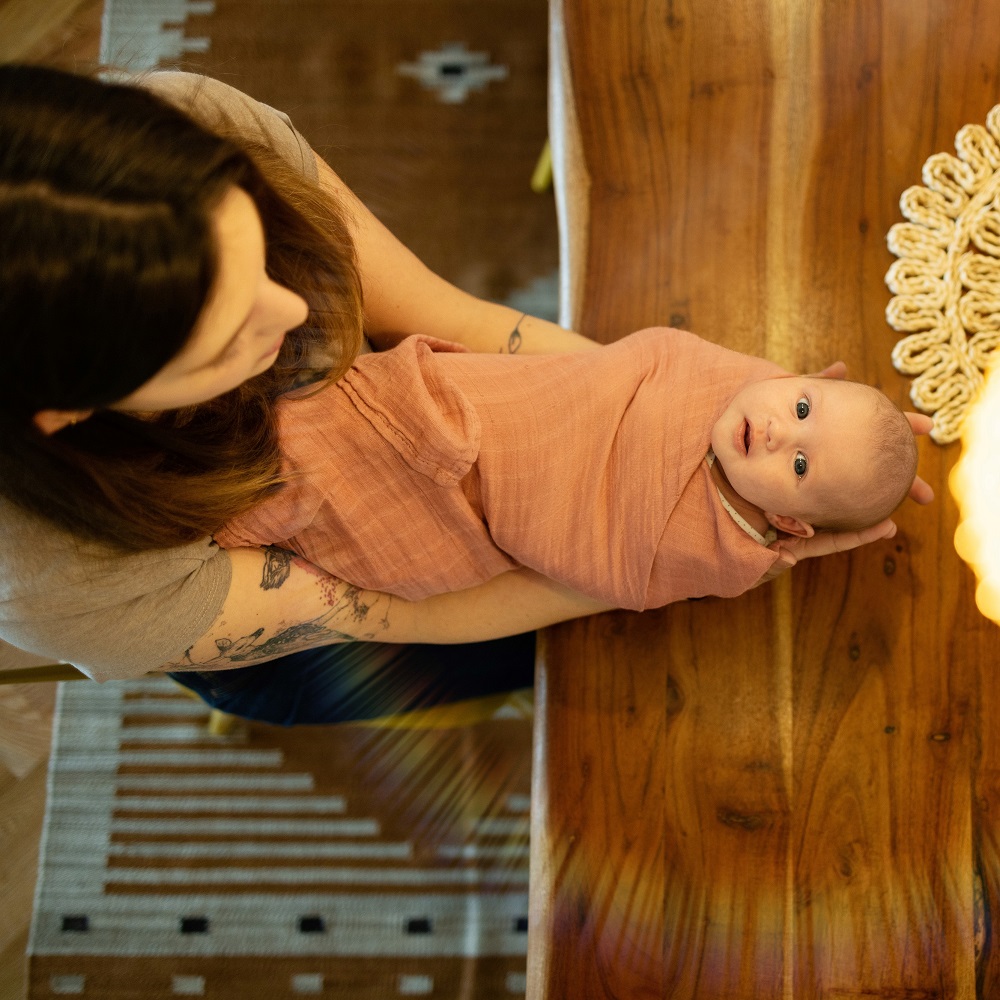 PETITE&amp;MARS Prikrývka bambusová mušelínová 2ks Misty Rose Rainbow 2v1, 120 x 120 cm