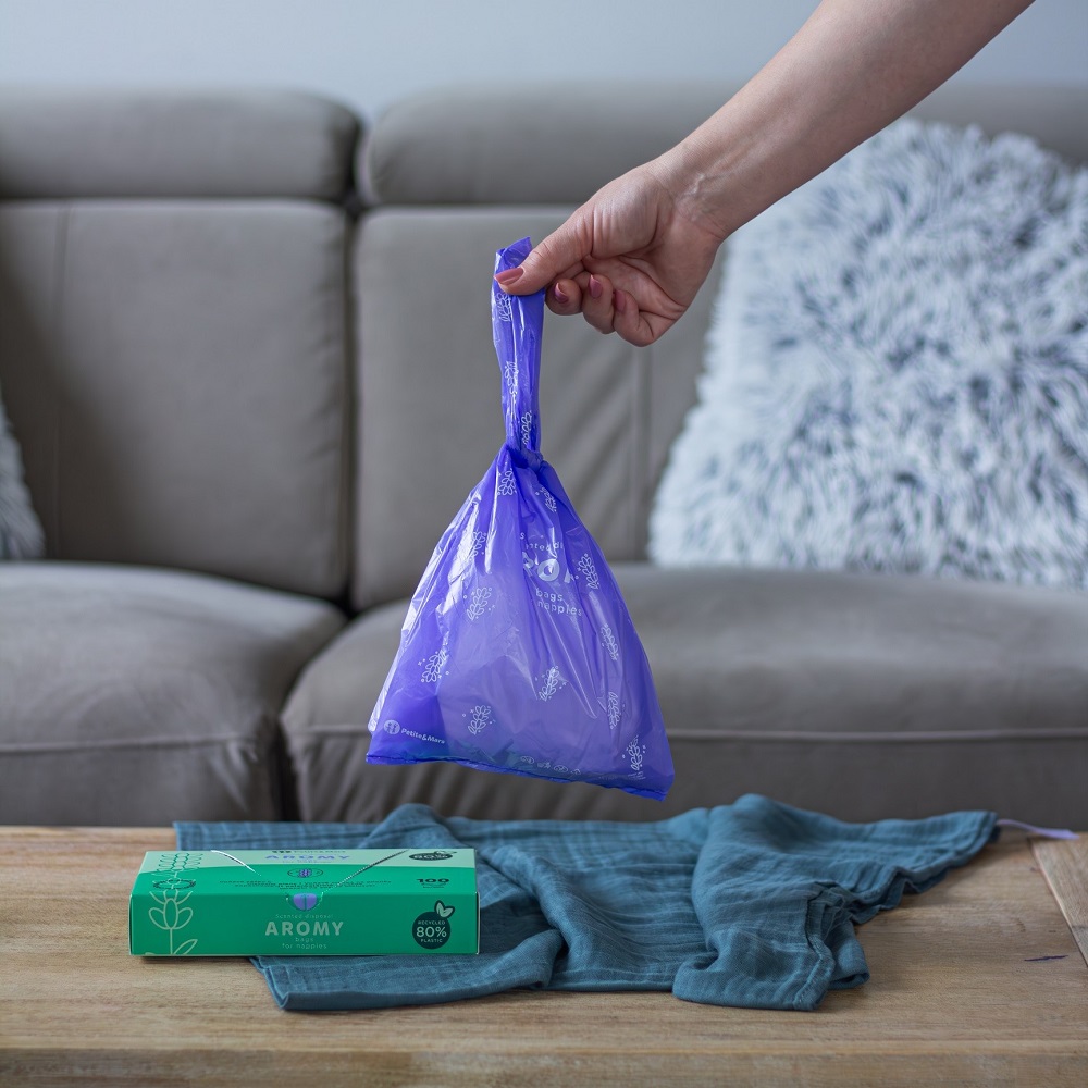 PETITE&amp;MARS Vrecká voňavé na plienky s úchytmi Aromy, 100 ks