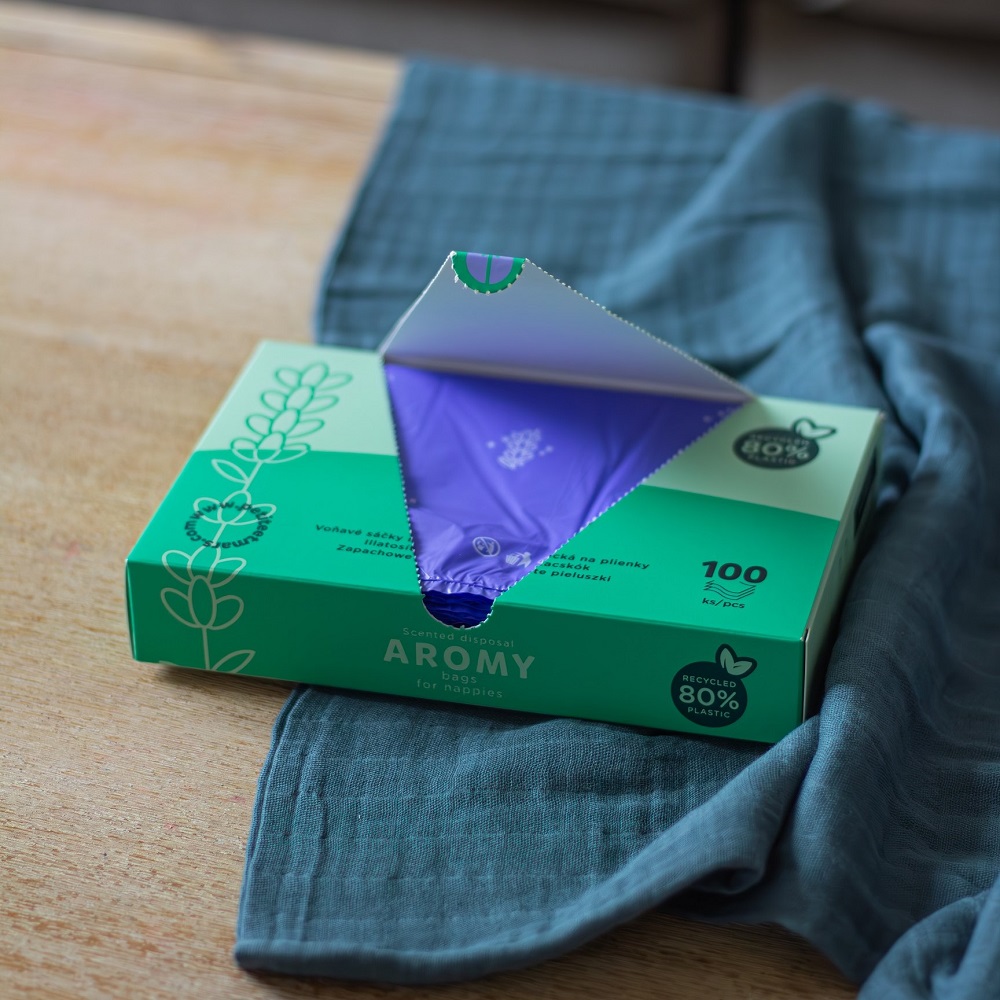 PETITE&amp;MARS Vrecká voňavé na plienky s úchytmi Aromy, 100 ks