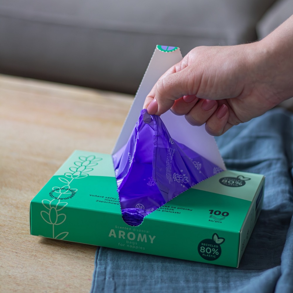 PETITE&amp;MARS Vrecká voňavé na plienky s úchytmi Aromy, 100 ks