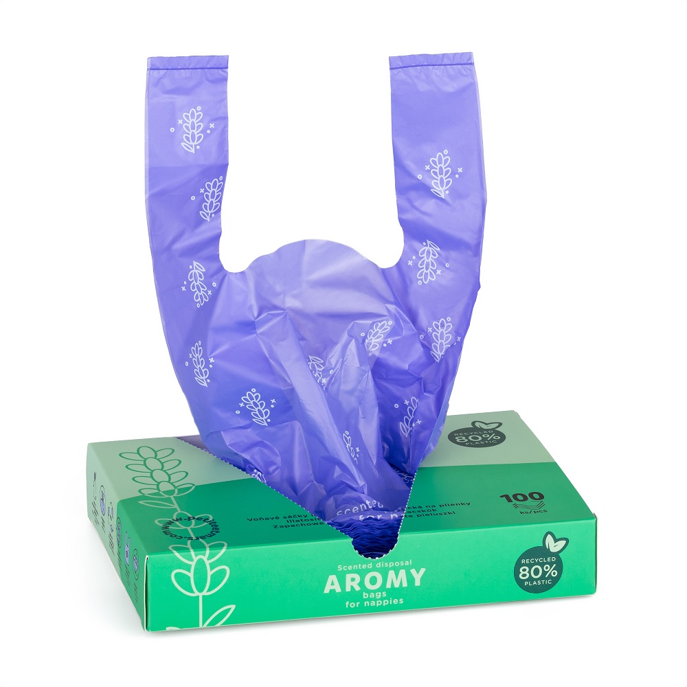 PETITE&amp;MARS Vrecká voňavé na plienky s úchytmi Aromy, 100 ks