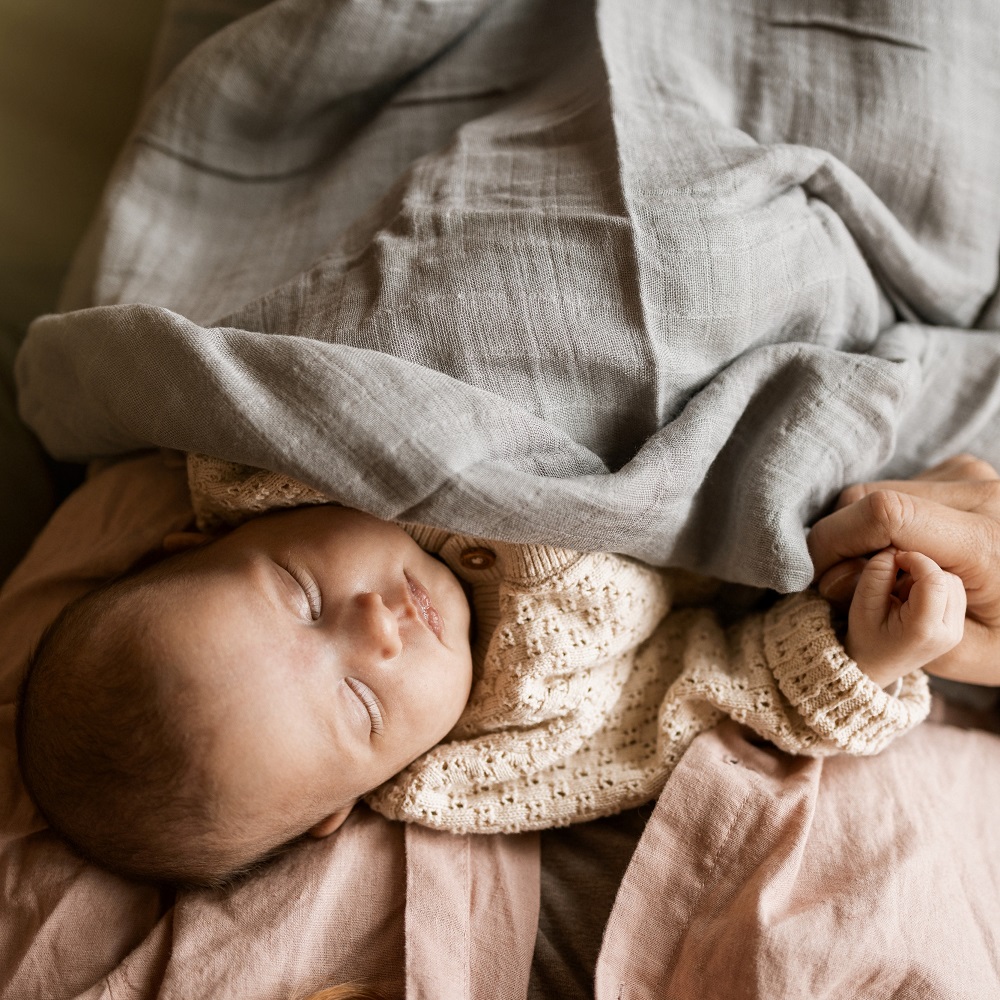 PETITE&amp;MARS Sada plienok bambusová mušelínová 3ks Moussy Ochre Leaves, 68 x 68 cm