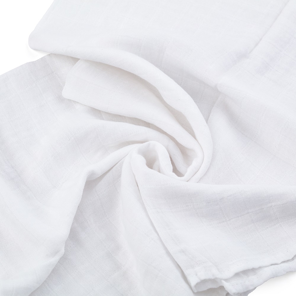 PETITE&amp;MARS Sada plienok bambusová mušelínová 3ks Moussy Total White, 68 x 68 cm