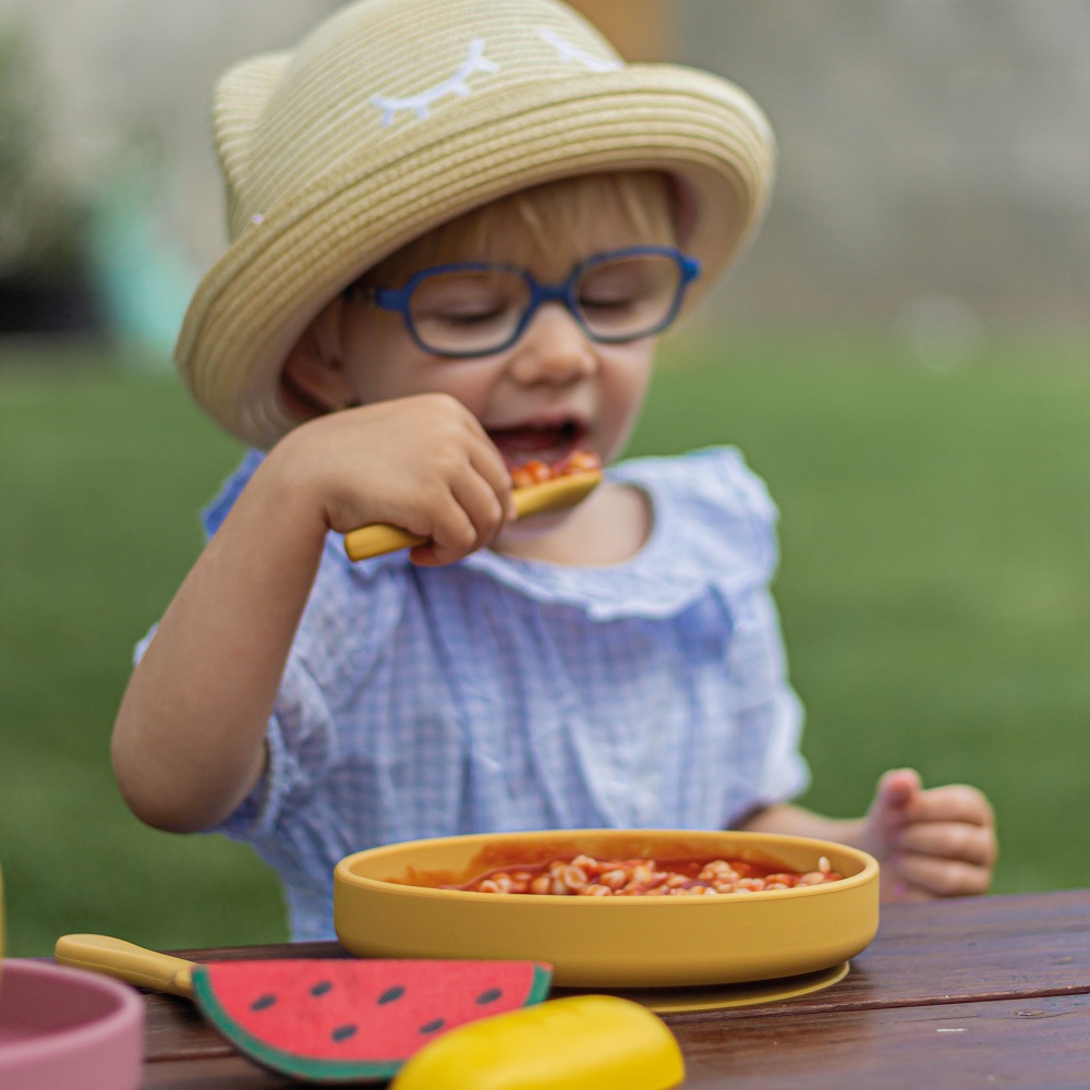 PETITE&amp;MARS Tanier silikónový s prísavkou TAKE&amp;MATCH Desert Sand 6m+