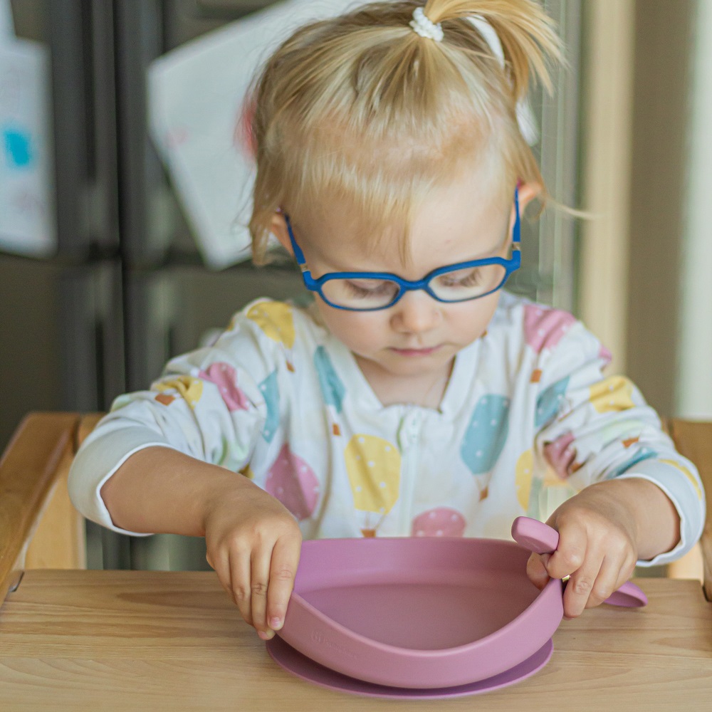 PETITE&amp;MARS Tanier silikónový s prísavkou TAKE&amp;MATCH Misty Green 6m+