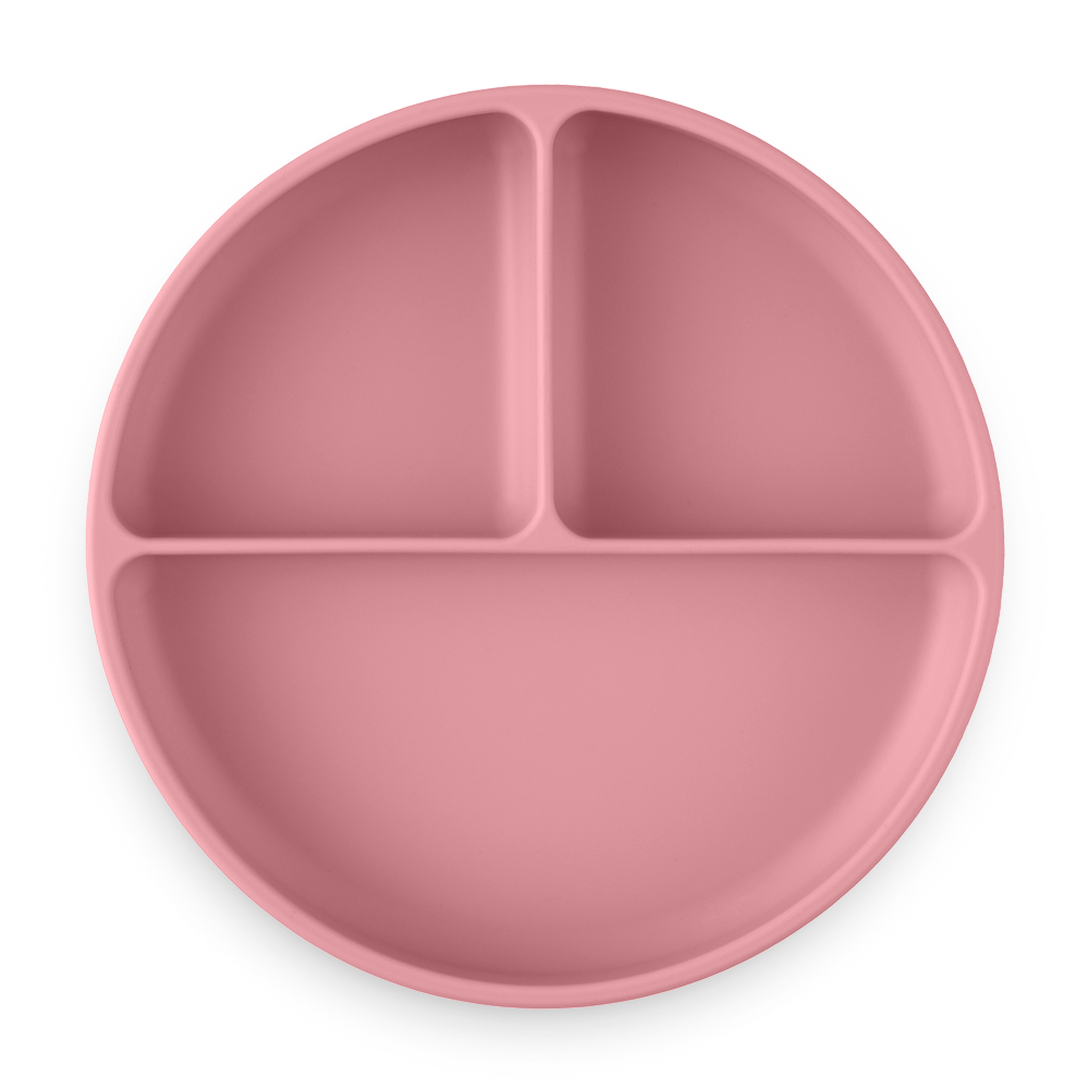 PETITE&amp;MARS Tanierik silikónový deliaci okrúhly Take&amp;Match Dusty Rose 6m+