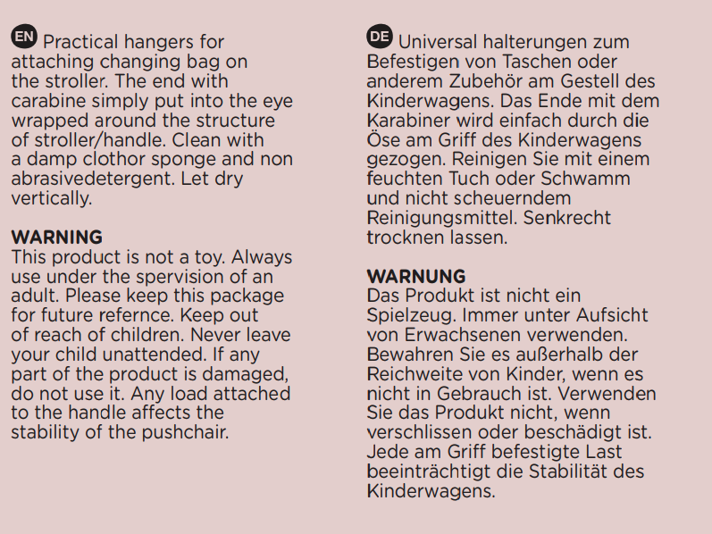 PETITE&amp;MARS Úchytky Hang na zavesenie tašky na kočík - 2 ks