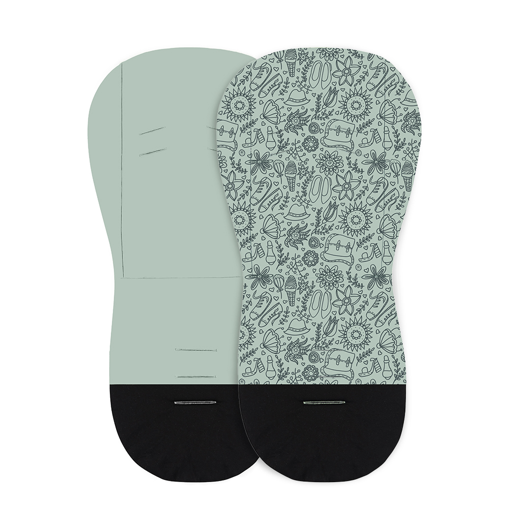 PETITE&amp;MARS Vložka do kočíka Foamy Green Hipster