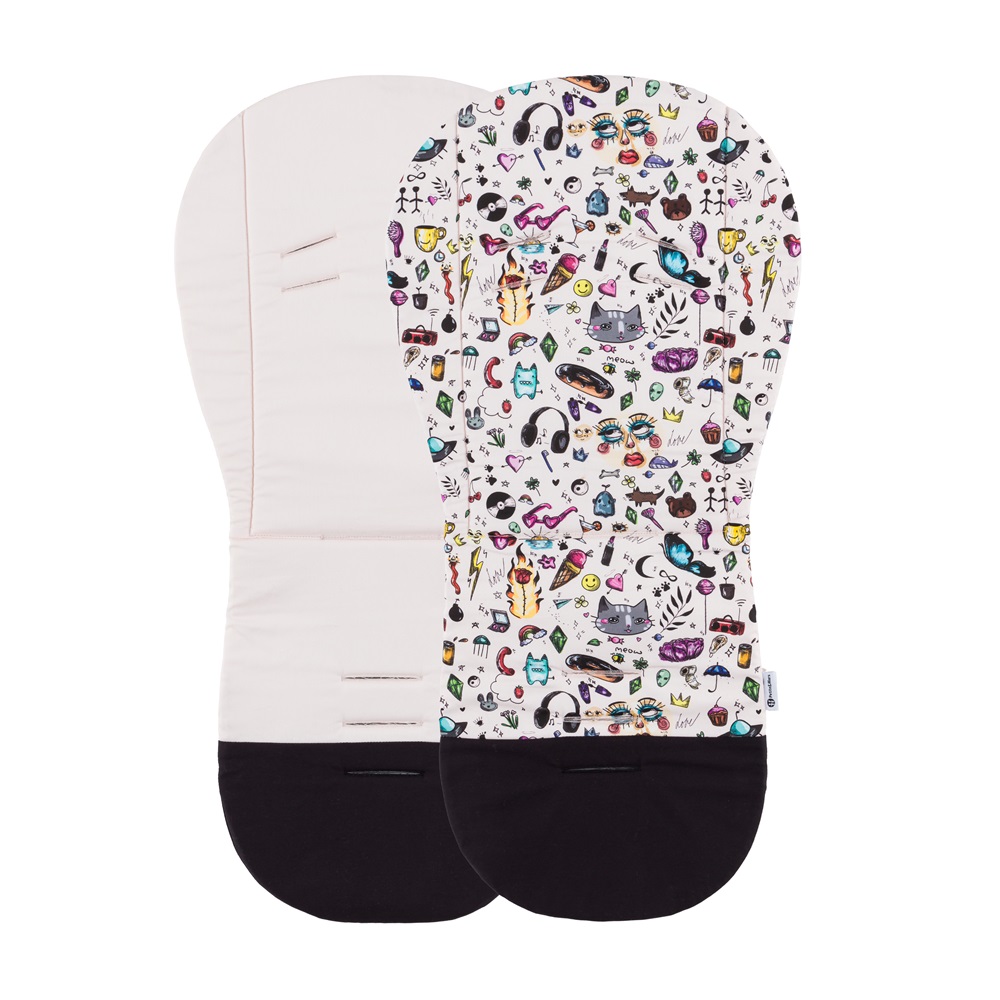 PETITE&amp;MARS Vložka do kočíka Foamy Limited 100 Tattoo