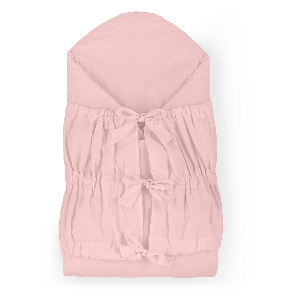 PETITE&amp;MARS Zavinovačka šnurovacia Nurse s pevnou kokosovou vložkou Dusty Pink 75x75 cm