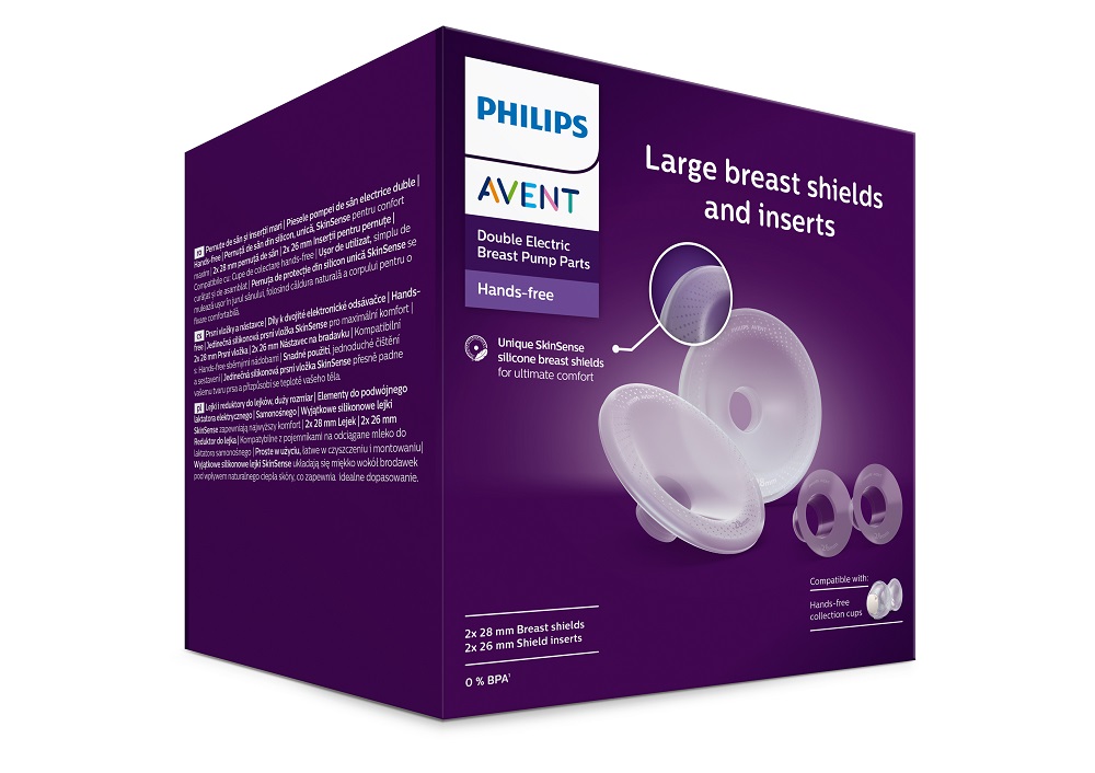 Philips AVENT Hands-Free nástavce na bradavku L, vložky silikónové