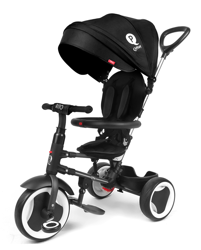 QPLAY Trojkolka Rito eva Black, vek 10-72 mesiacov