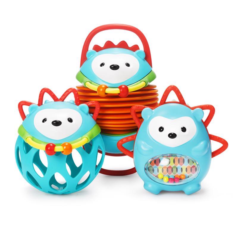 SKIP HOP Hrkálka na rozvoj motoriky guľatá do ruky Ježko 3m+