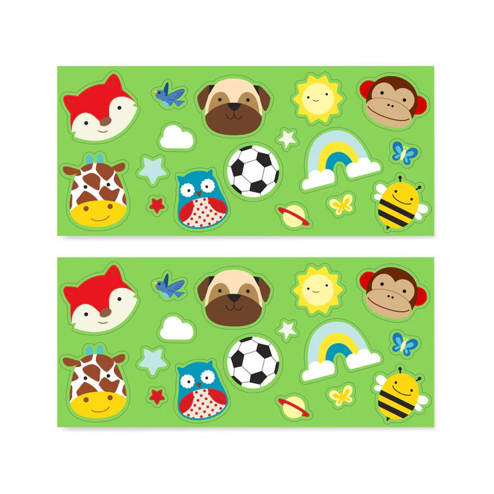 SKIP HOP Fľaša s nálepkami so slamkovým náustkom nerezová zelená 380 ml, 4r+