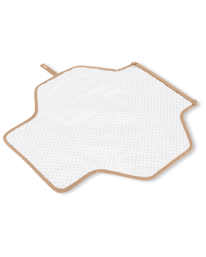 SKIP HOP Podložka prebaľovacia cestovná 2v1 Pronto Beige swirl dot