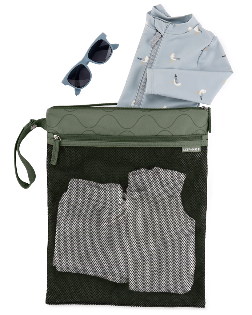 SKIP HOP Vrecko nepremokavé Grab &amp; go Dark sage 30 x 38 cm