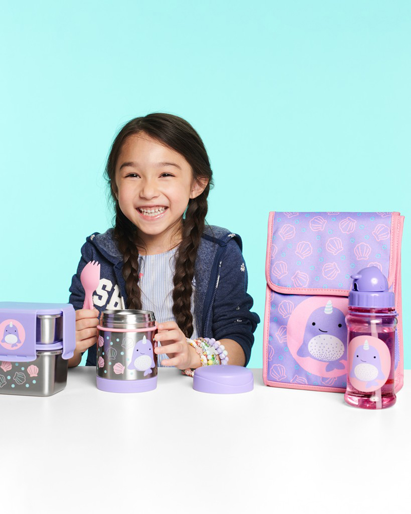 SKIP HOP Zoo Hrnček so slamkou PP bez PVC a BPA Narval 12m+