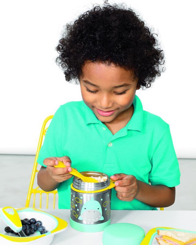 SKIP HOP Zoo Termoska na jedlo s lyžičko/vidličkou Žralok 325 ml, 3r+