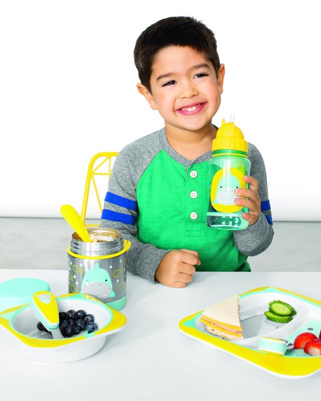 SKIP HOP Zoo Termoska na jedlo s lyžičko/vidličkou Žralok 325 ml, 3r+
