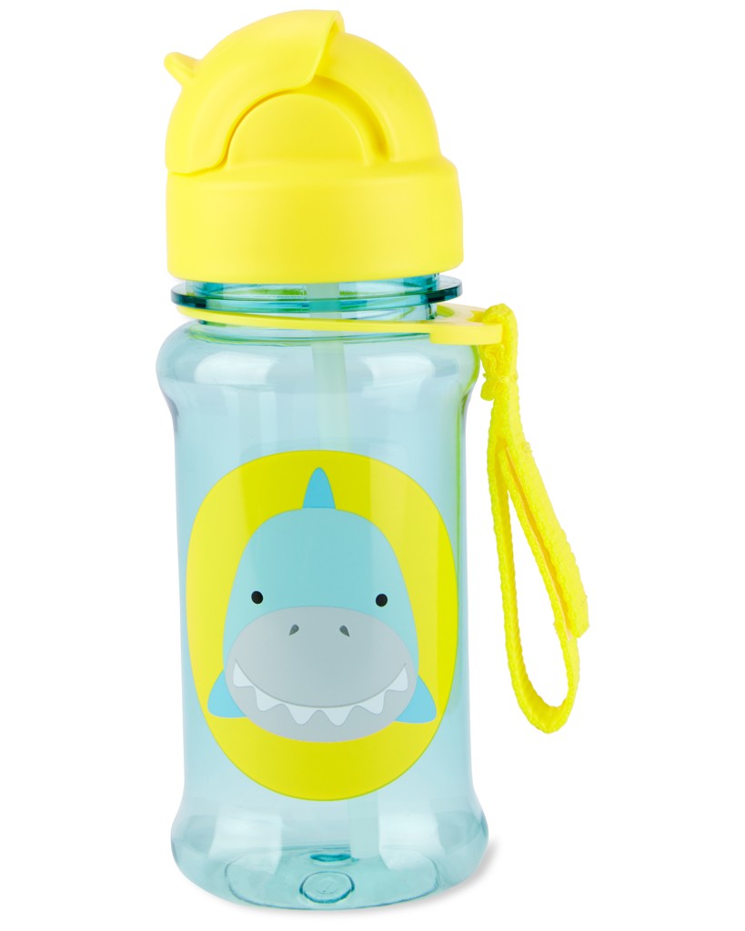 SKIP HOP Zoo tritan Fľaša so slamkou 355ml Žralok 12m+