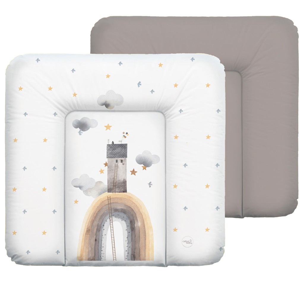 CEBA BABY Podložka prebaľovacia mäkká stredná (75x72) Basic Rainbow Home