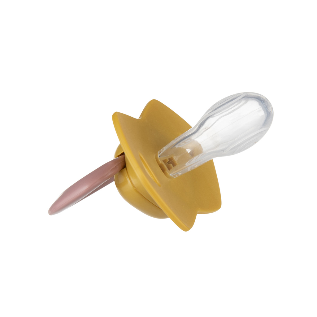 CANPOL BABIES Cumlík silikónový symetrický Light touch GOLD 18m+m 2ks ružový