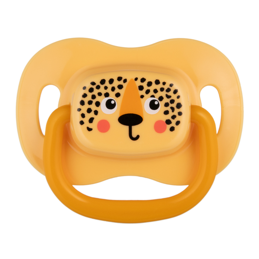 CANPOL BABIES Set symetrických silikónových cumlíkov BabiesBoo 18+ 2ks oranžový