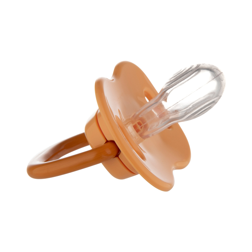 CANPOL BABIES Set symetrických silikónových cumlíkov Mountains 6-18m 2ks žltý