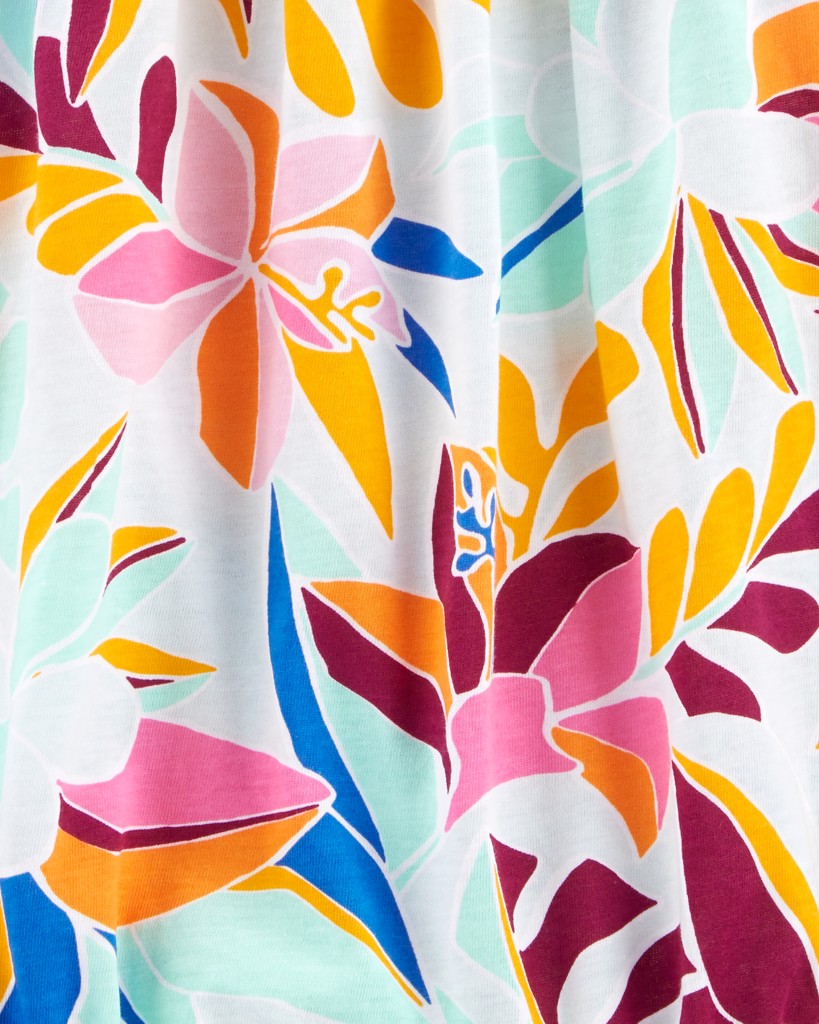 CARTER'S Overal letný Multi Floral dievča NB