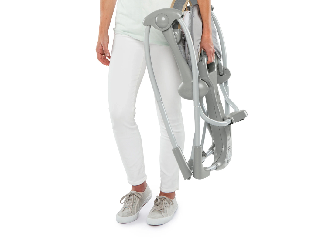 INGENUITY Hojdačka konvertibilná cestovná s melódiou Bella Teddy™ 0m+ do 9kg