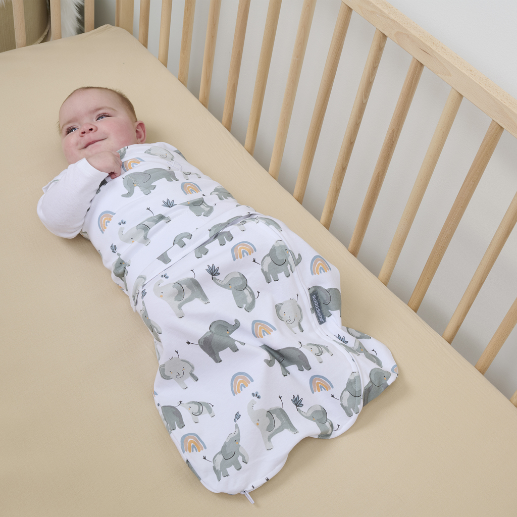 INGENUITY Zavinovačka bavlnená ulitka konvertibilná s voľným rukávom TOG 1 SwaddleMe™ Grey 3m+