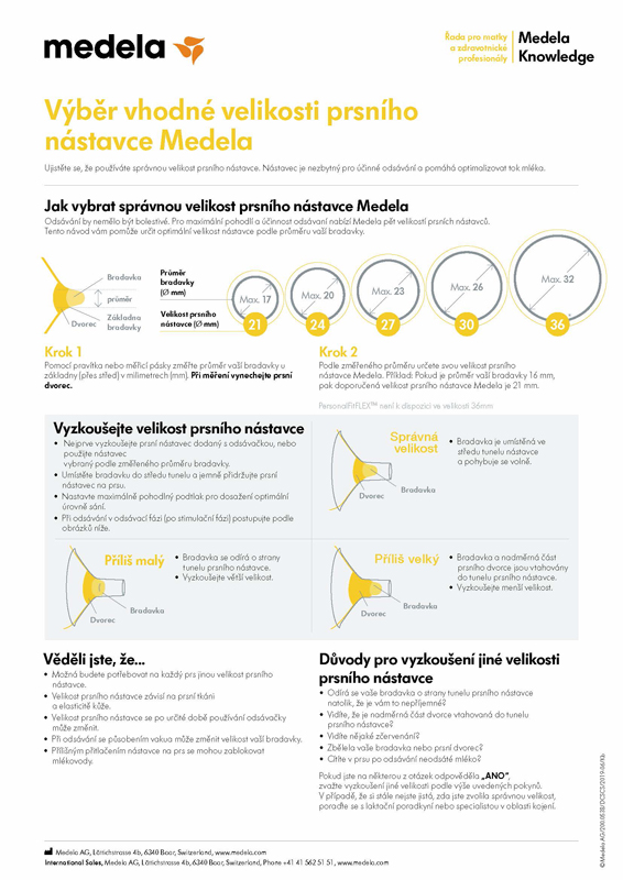MEDELA 2x Prsný nadstavec PersonalFit Flex™ - M (24 mm)