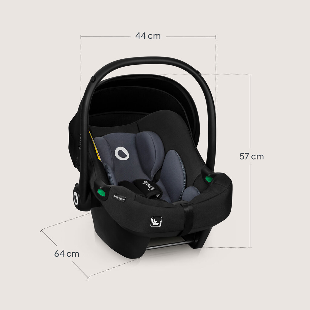 LIONELO Autosedačka Astrid i-Size (40-87 cm) Black Grey