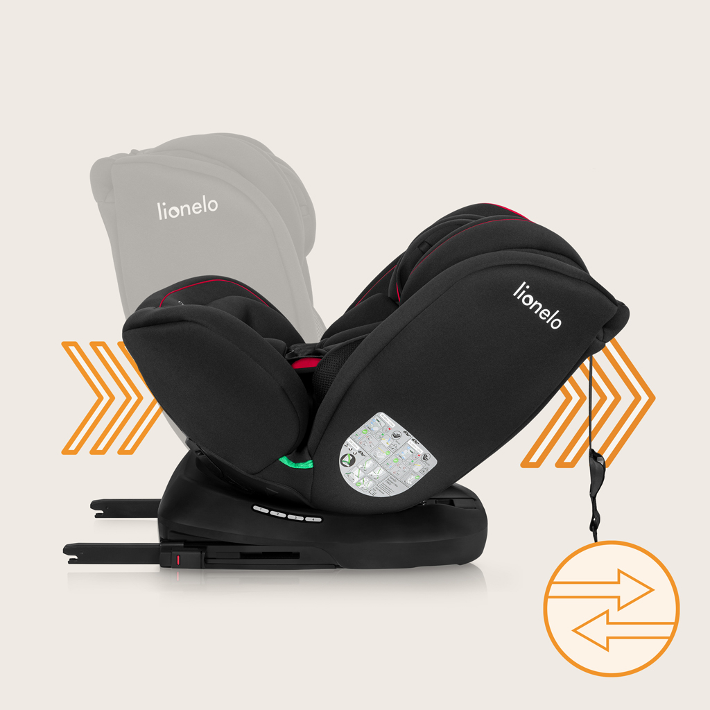 LIONELO Autosedačka Bastiaan i-Size (40-150 cm) Black Red