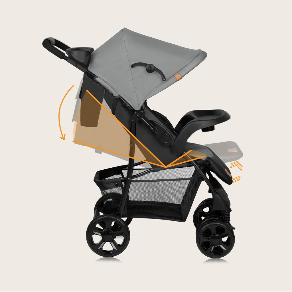 LIONELO Kočík športový Emma Plus Grey Dove