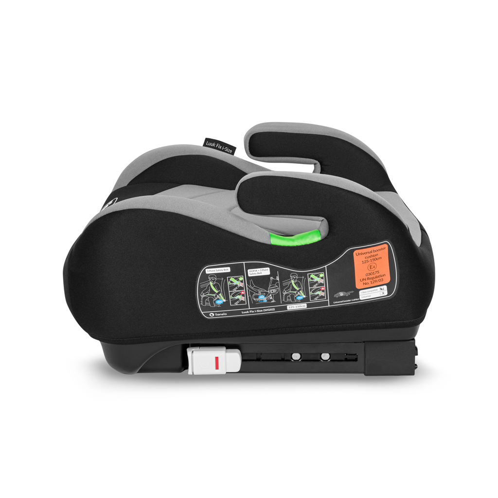 LIONELO Podsedák Luuk Fix i-Size (125-150 cm) Grey Stone