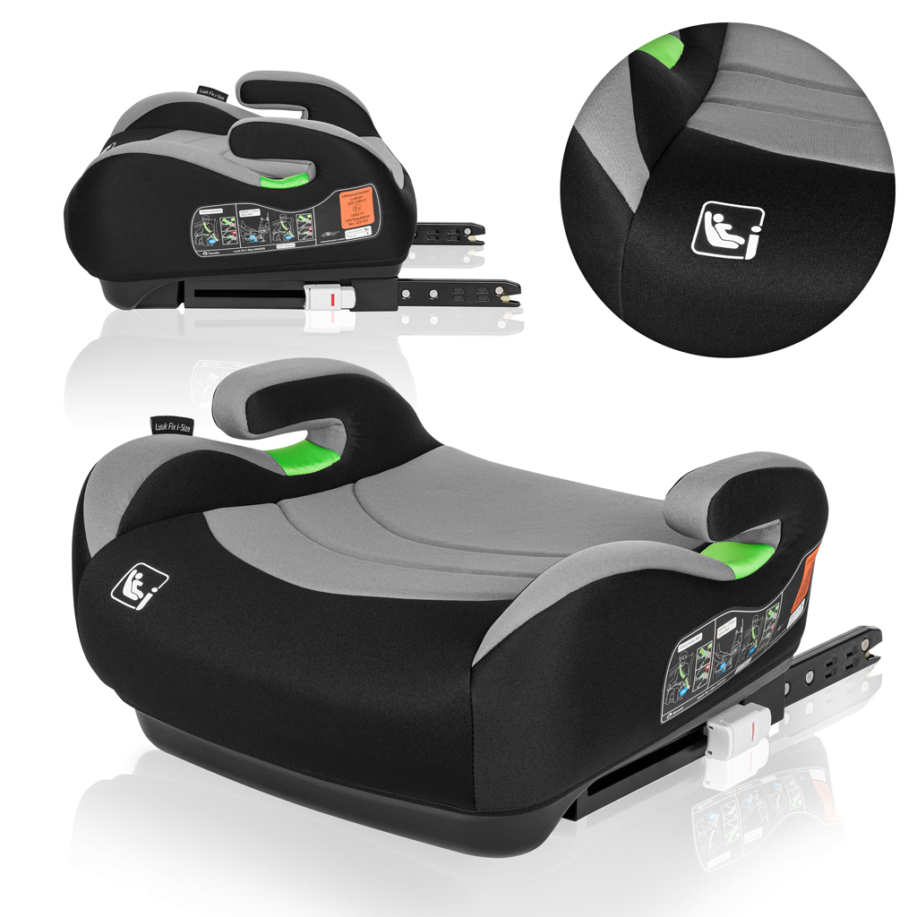 LIONELO Podsedák Luuk Fix i-Size (125-150 cm) Grey Stone