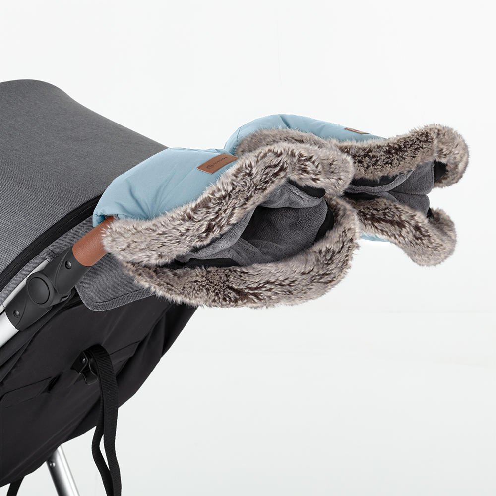 PETITE&amp;MARS Set zimný fusak Arctic 4v1 + rukavice na kočík Furry Sky Whisper