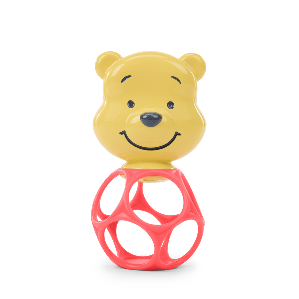 BRIGHT STARTS Hryzačka s hrkálkou Winnie the Pooh™ Hunny &amp; Shake™ 2ks, 0m+