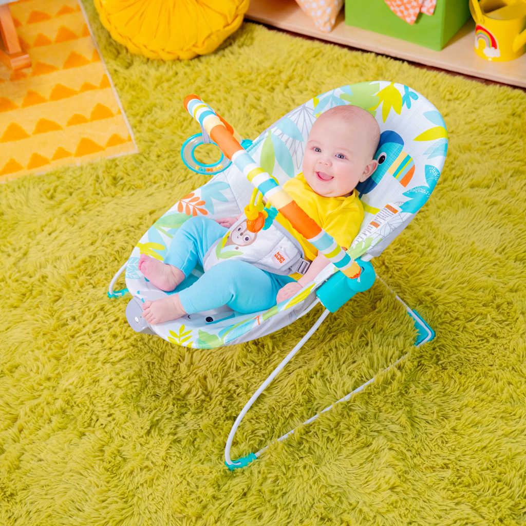 BRIGHT STARTS Lehátko vibrujúce Rainforest Vibes™ 0m+ do 9kg