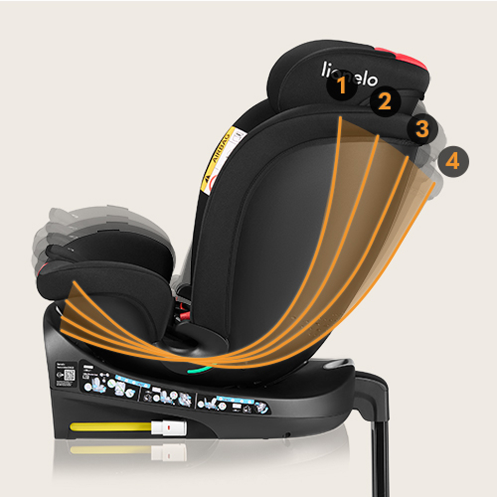 LIONELO Autosedačka Navy i-Size (40-150 cm) Black Red