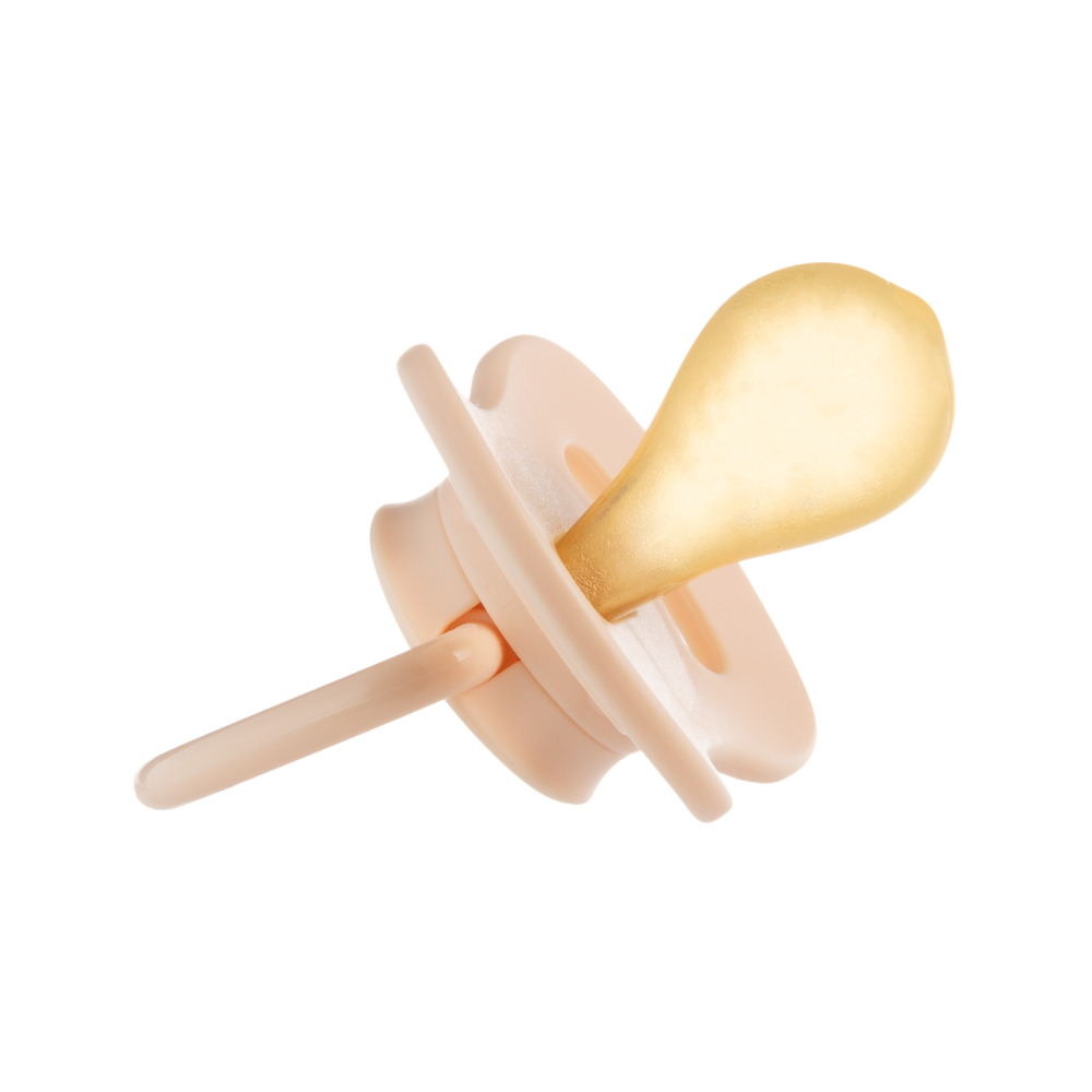 CANPOL BABIES Cumlík kaučukový s okrúhlou špičkou Nude 0-6m krémový