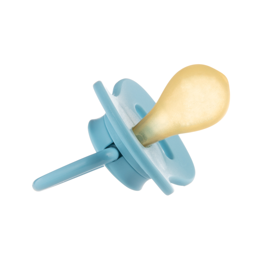 CANPOL BABIES Cumlík kaučukový s okrúhlou špičkou Nude 0-6m modrý