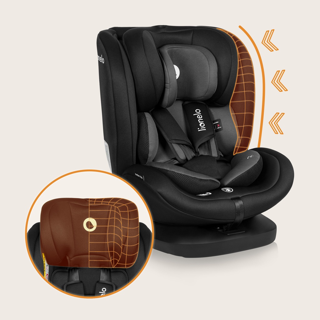 LIONELO Autosedačka Bastiaan i-Size (40-150 cm) Black Grey
